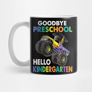 Goodbye Preschool Kindergarten Monster Truck Graduation Boys Mug